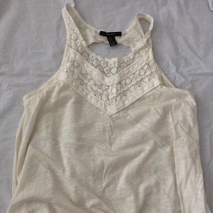 White high neck tank top